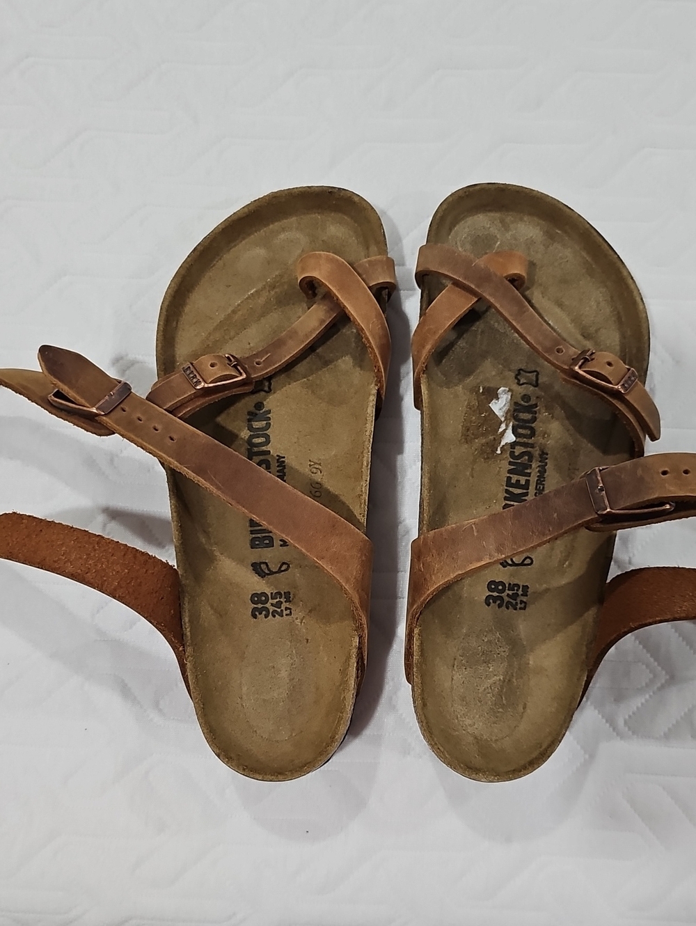 Birkenstock Tan Leather Strappy Women's Sandals